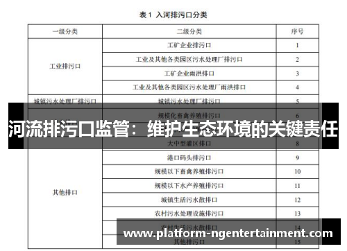 河流排污口监管：维护生态环境的关键责任